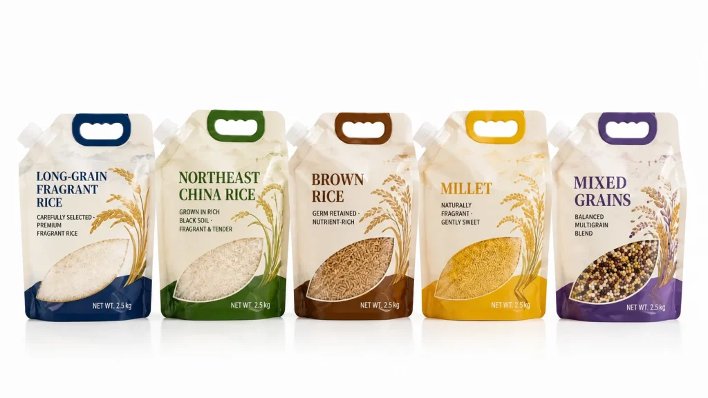 吸嘴袋：米粮类应用