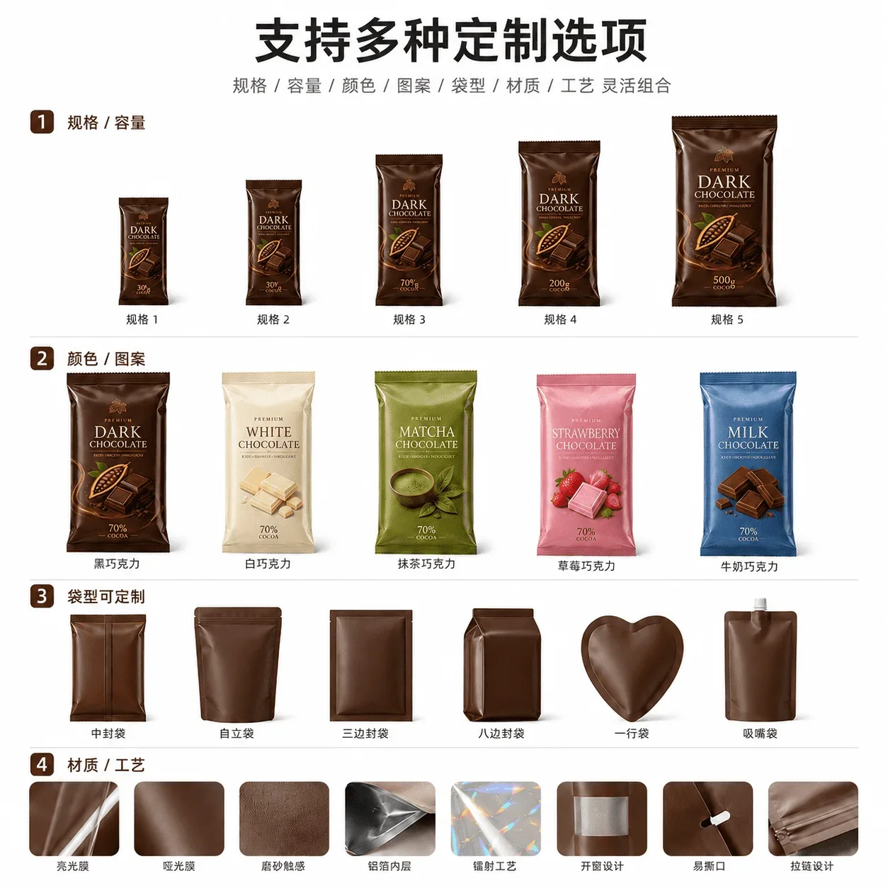 巧克力包装 定制选项