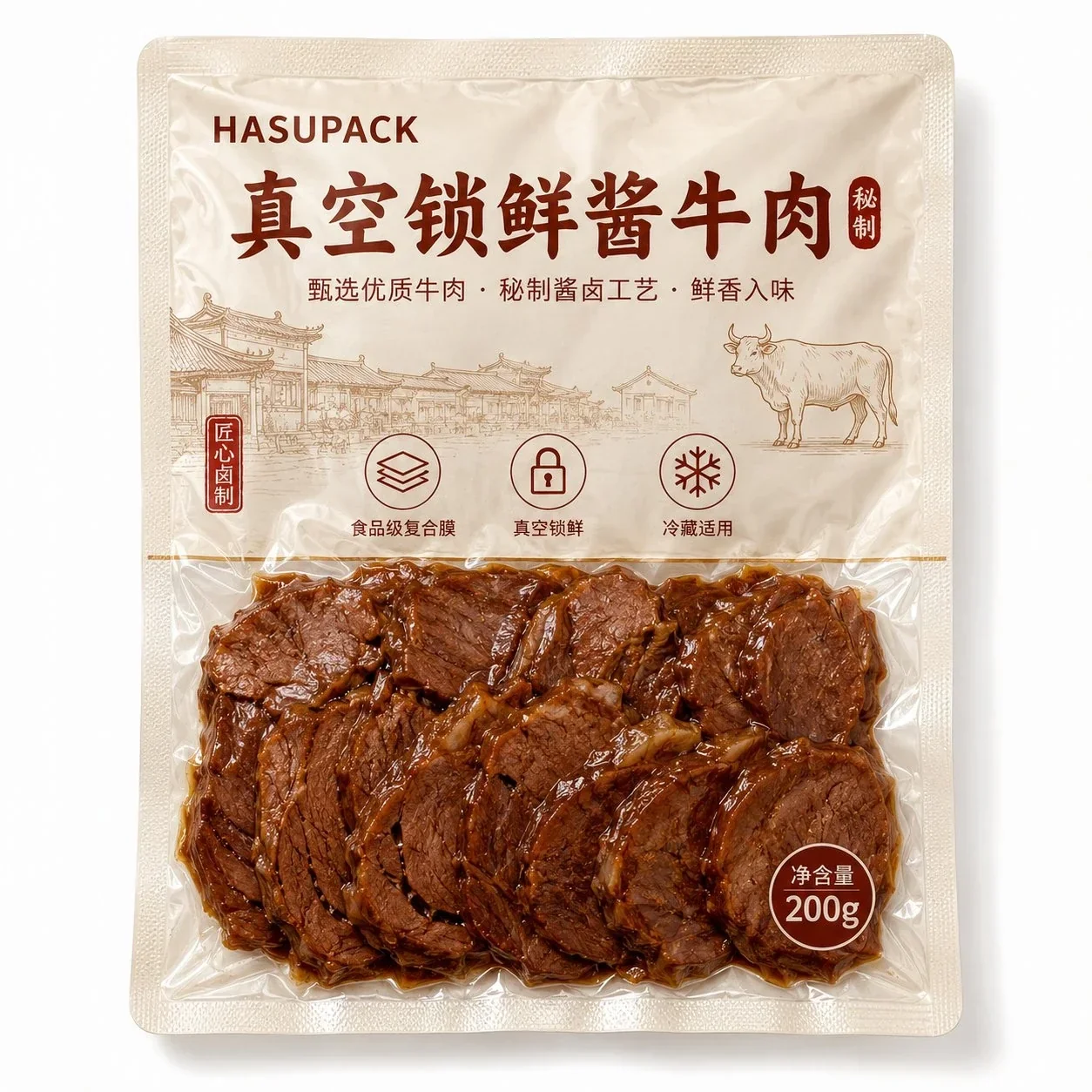 肉类包装袋 卤牛肉应用