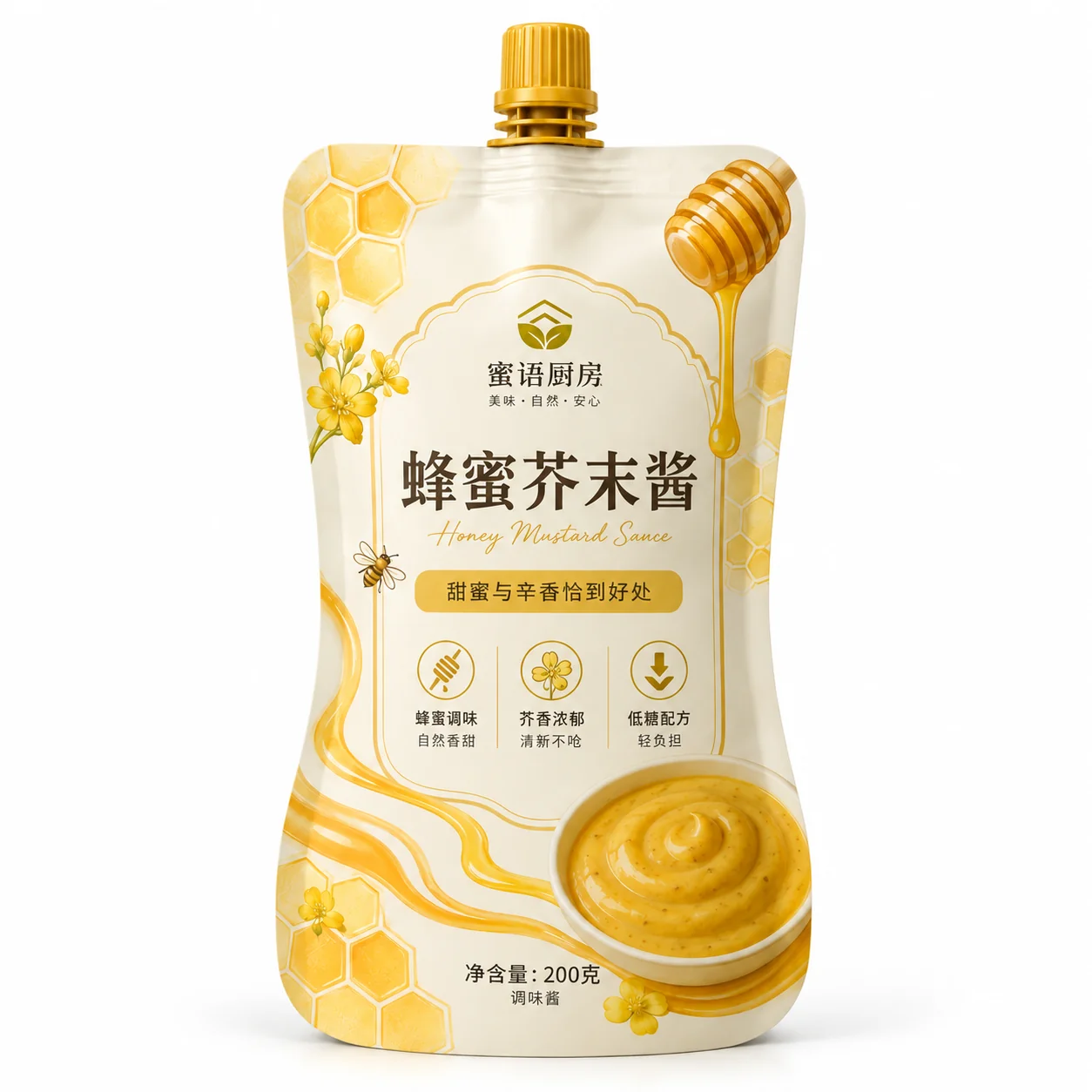 蜂蜜芥末酱包装袋 主视图