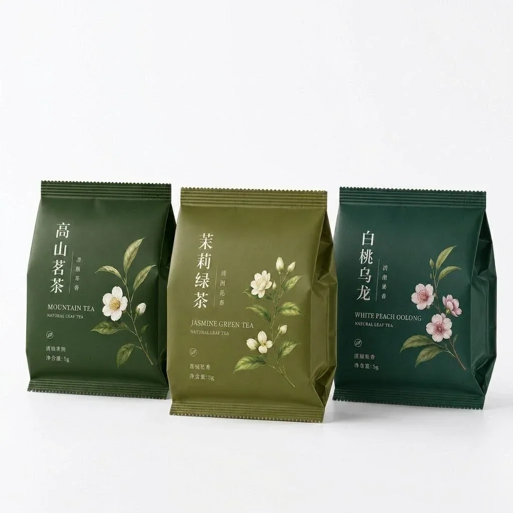 茶叶包装 三款风味系列展示
