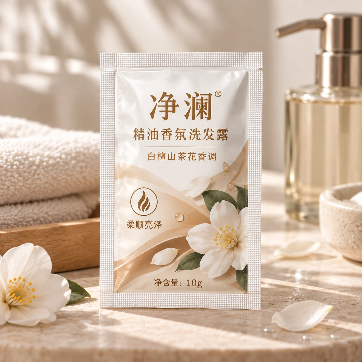 洗发水试用装 浴室使用场景
